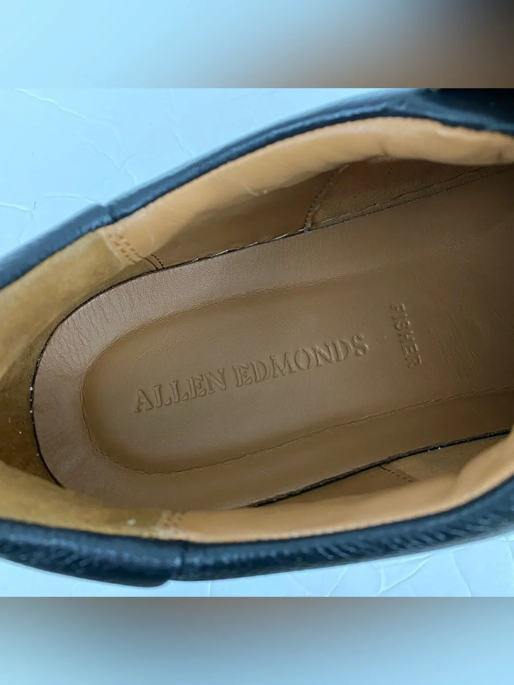 Allen Edmonds Men's Black Fisher Leather Suede Slip On Sneaker Shoes 12 D